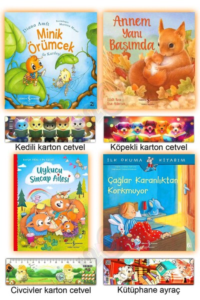TÜRKİYE İŞ BANKASI KÜLTÜR YAYINLARI Minik Örümcek ile Kardeşi Annem Yanı Başı...