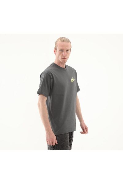 Vans Brush Script Loose T-Shirt Ασφάλτινο/σκιά Lime