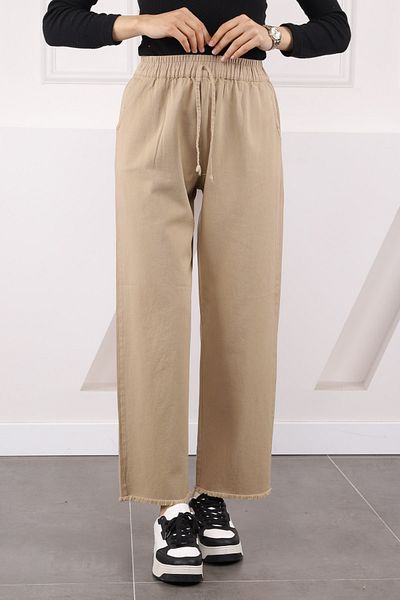 İmajButik Παντελόνι Gabardine με ελαστική μέση βιζόν