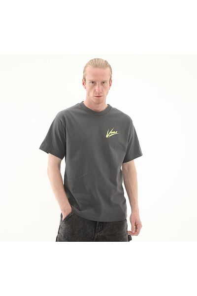 Vans Brush Script Loose T-Shirt Ασφάλτινο/σκιά Lime
