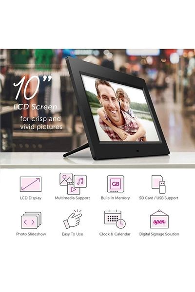 YNT İthalat 10-Inch Lcd Screen Digital Photo Frame