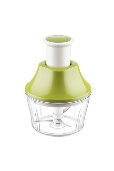 Mugiss Push Dynamic Manual Chopper Rondo (Transparent Mica Crystal Bowl with 3 Blades 700 ml)