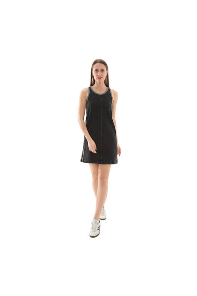 adidas Rochie de damă Adicolor Denim 3s Fusta neagră
