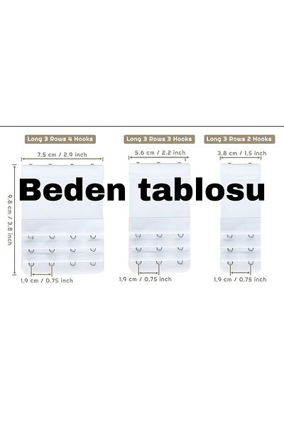 MAHLA Suport de extensie pentru sutien (3 rânduri metalice)