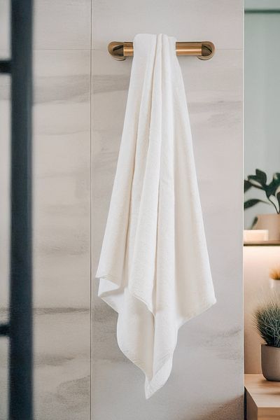 Gentelle Hotel-Quality Bath Towel 70x140 cm | White | 650 GSM | 100% Cotton