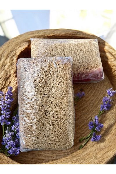Natural Lavender Pumpkin Fiber Soap - Natural Beauty and Care Soap