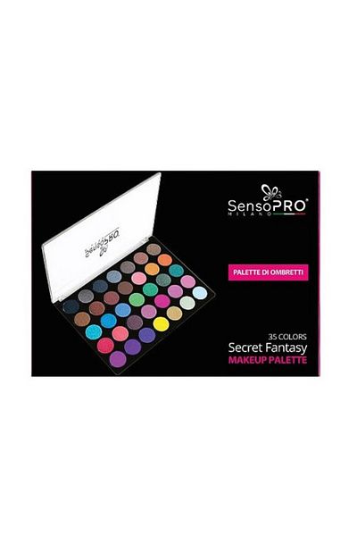 SensoPRO Milano Trusa farduri, SensoPro, Palette Di Ombretti, 35 barev, Secret Fantasy