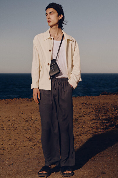 H&M Keten Karışımlı Pantolon Relaxed Fit