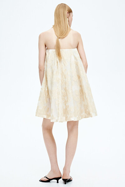 H&M Jakarlı Dokuma Mini Elbise
