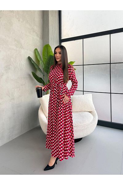 Att Style Pitikare Pattern Shirt Dress