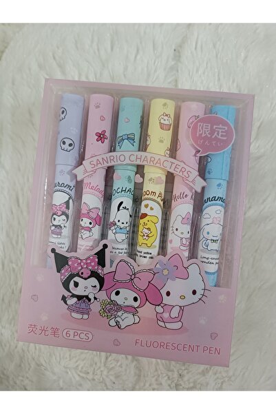 SANRIO Fosforlu Kalem Seti Kuromi Melody Pompompurin Pochacco My Melody Hello...