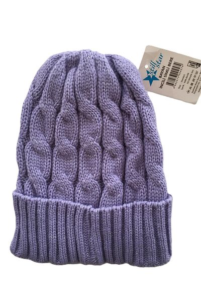 Kcrhome Still Star 98% Acrylic Pearled Glitter Beret & Lilac