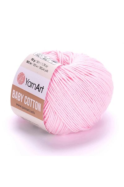 Yarnart Baby Cotton - Baby Hand Knitting νήμα ανοιχτό ροζ-410