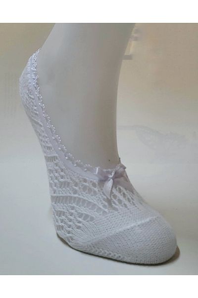 ALYA Women's Mesh Lace 3-Piece Cotton Invisible Ballerina Socks