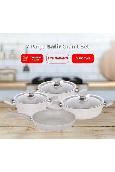 FMS SAFIR GRANITE 7 PIECES POT SET BEIGE