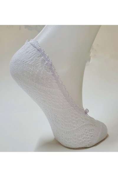 ALYA Women's Mesh Lace 3-Piece Cotton Invisible Ballerina Socks