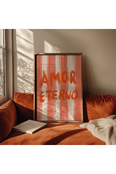 Taranist Αφίσα - Amor Eterno Infinite Love Πορτοκαλί ντεκόρ
