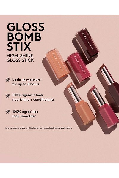 FENTY BEAUTY GLOSS BOMB STIX HIGH-SHINE GLOSS STICK- Sp'ice Cold - pink brown
