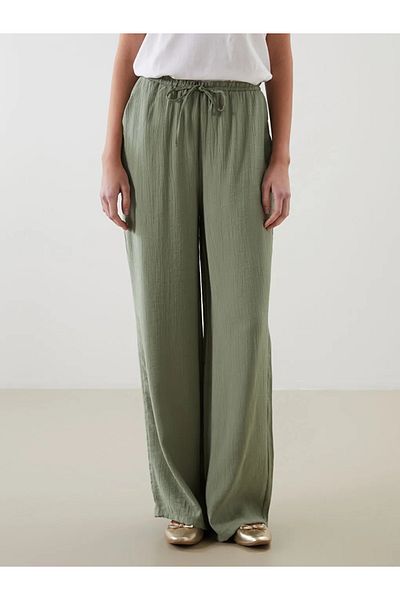 LC Waikiki Lcw Modest Women's Elastic Waist Textured Pants