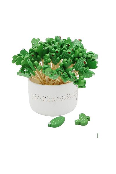 adin tasarım Cactus Toothpicks 25 Pieces 12 cm Muffin Cupcake Pastry Decoration Cocktail Stick Toothpick Presentation Toothpick
