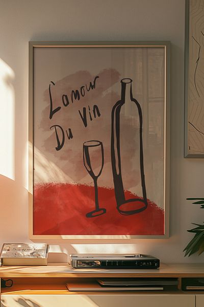 Taranist Poster - L'amour Du Vin Wine Love Art