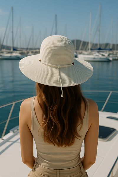 LAGRANZE Women's Wide Brim Straw Hat Summer Hat
