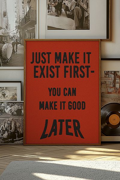 Taranist Αφίσα - Κόκκινη διακόσμηση με αποτύπωμα Motivational Affirmation Manifest