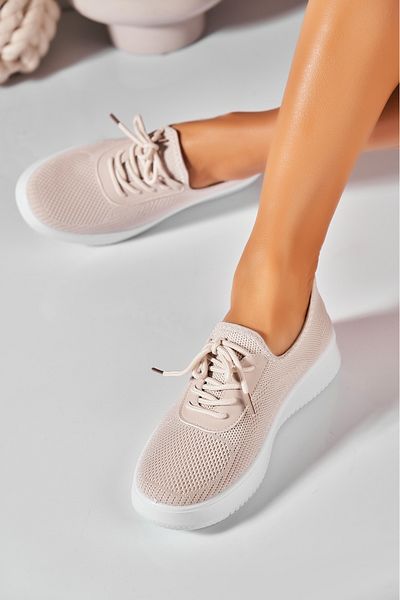 Joana Women's casual shoes Beige made of Yasmina Textile
