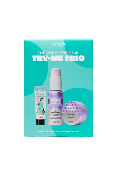 BENEFIT Sada pro Curatarea Porilor, Benefit, Try Me Trio, Primer, Demachiant, Masca