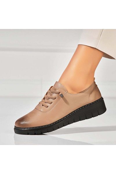Joana Women's casual shoes Camel made of Peony Eco-leather