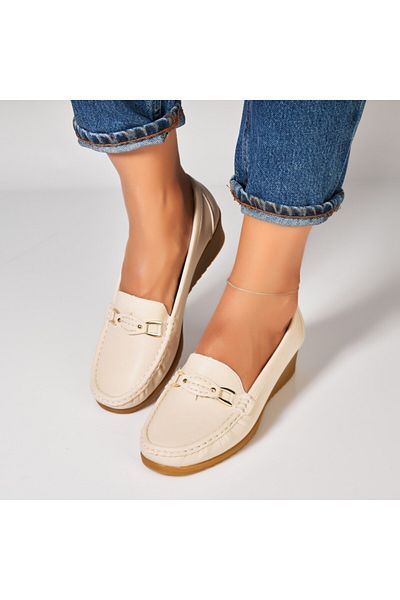 Joana Women's casual shoes Beige made of Mischa Eco-leather