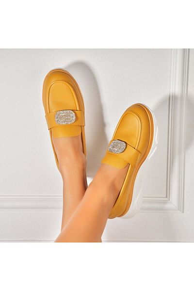 Joana Women's Casual Yellow Shoes Made of Eco-Leather Alayah