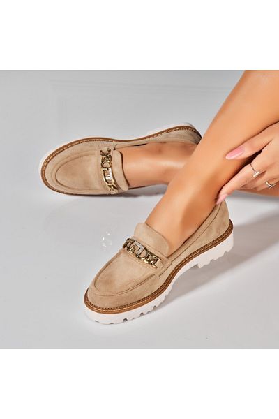 Joana Women's casual shoes Khaki made of Ajay Eco-leather