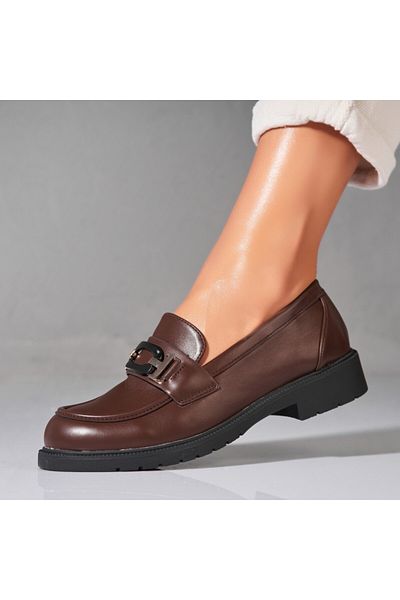 Joana Women's casual shoes Brown made of ecological leather Darcy