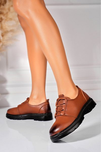 Joana Women's casual shoes Camel made of Brenya Eco-leather