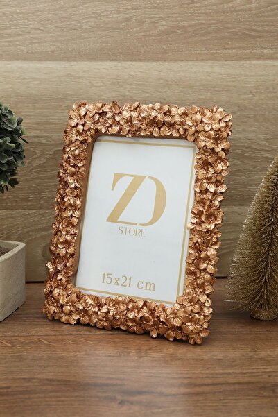 Aksesuar ZD Store 15x21 Lüks Fotoğraf Çerçevesi Çiçek Desenli