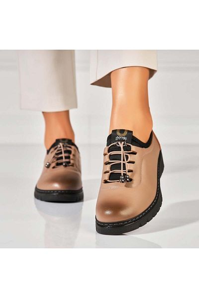 Joana Women's casual Khaki shoes made of Fira Eco-leather
