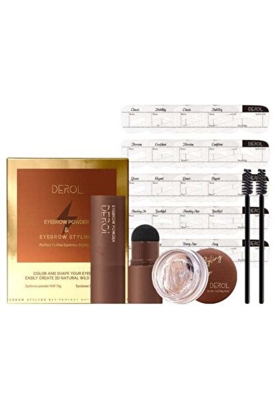 DEROL Sada na obočí, Derol, razítko na obočí, oční stíny, šablony a mýdlo na ...