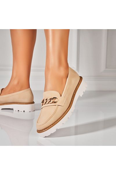 Joana Women's casual Khaki shoes made of Kamari Eco-leather