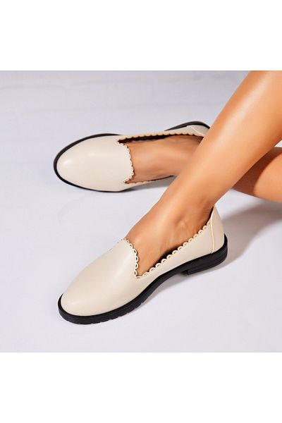 Joana Women's casual shoes Beige made of Naria Ecological Leather