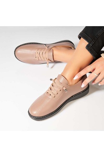 Joana Women's casual shoes Camel made of Emmere Eco-leather