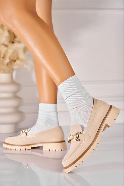Joana Women's casual shoes Beige made of ecological leather Natalea