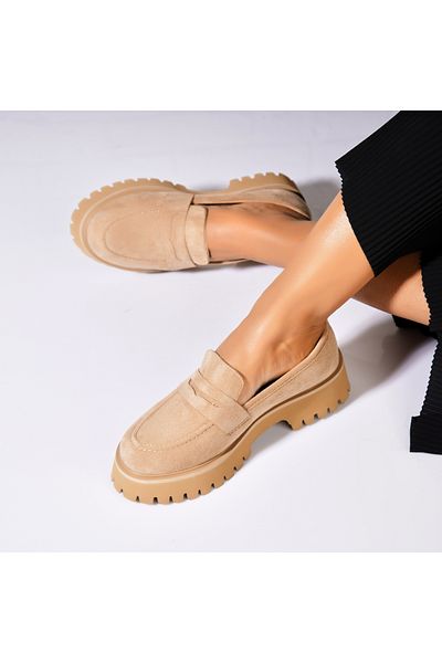 Joana Women's casual shoes Khaki made of Zelaya Eco-Suede Leather