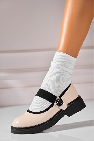 Joana Γυναικεία casual παπούτσια μπεζ από οικολογικό δέρμα Janica