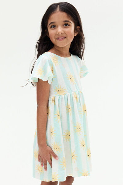 H&M Volan Kollu ve Pamuklu Elbise