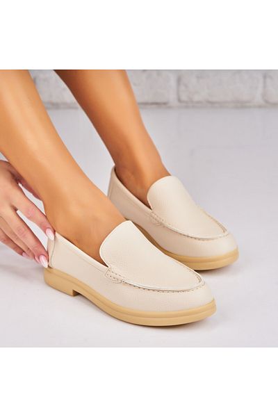Joana Women's casual shoes Beige made of Taylen Eco-leather