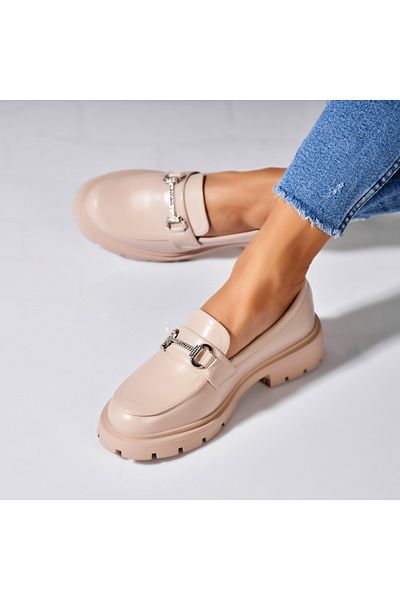 Joana Women's casual shoes Beige made of ecological leather Jazaria