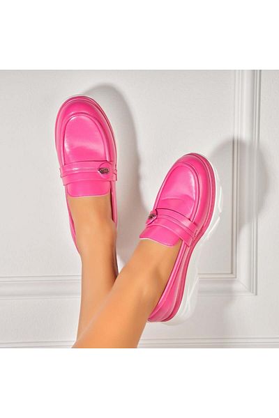 Joana Women's casual shoes Fuchsia made of Sierra Eco-leather
