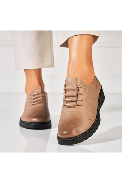 Joana Women's casual Khaki shoes made of eco-leather Avaley