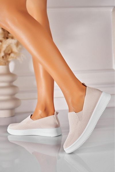 Joana Women's casual shoes Beige made of Nadya Textile
